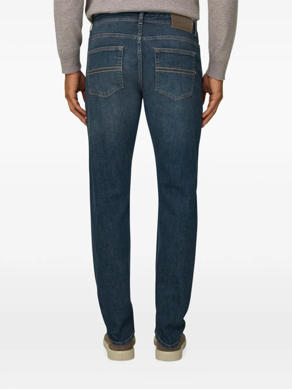Boggi Milano Jeans van stretch denim Blauw