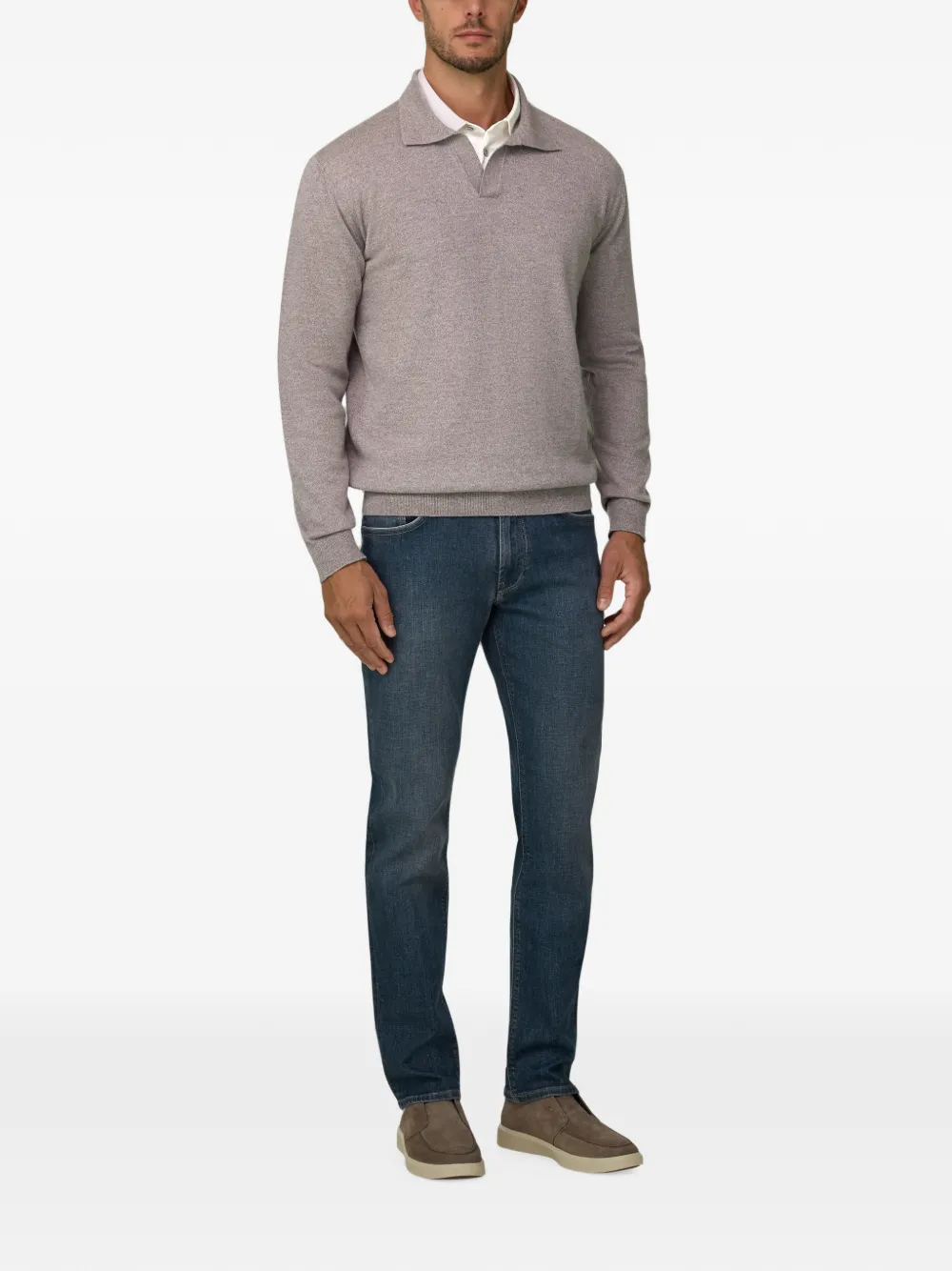 Boggi Milano Jeans van stretch denim Blauw