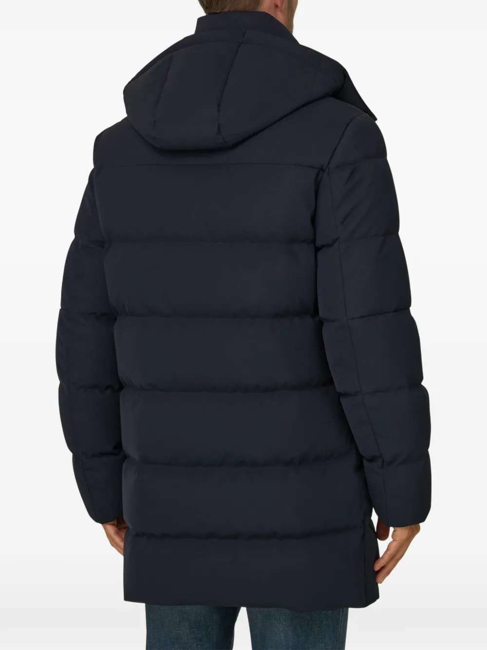 Boggi Milano B tech parka met ganzendons Blauw