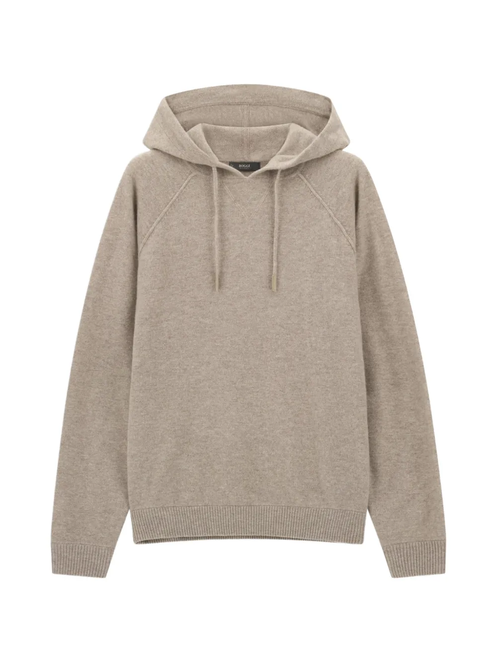 Boggi Milano sweat en maille de laine mérinos et yak - Tons neutres Boggi Milano sweat en maille de laine mérinos et yak - Tons neutres