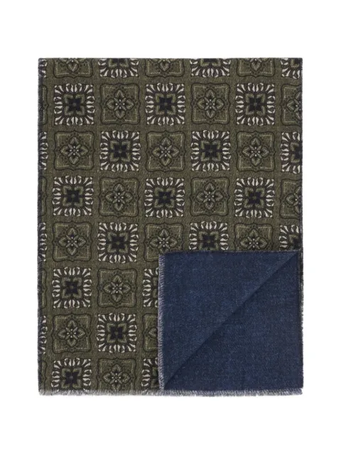 Boggi Milano scarf with floral-pattern print in wool