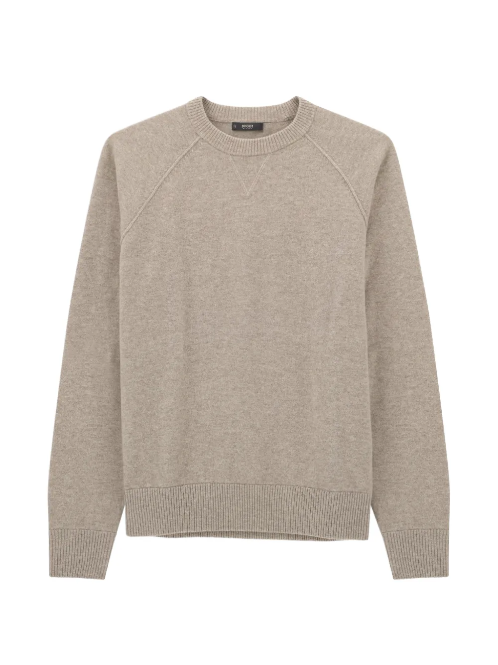 Boggi Milano pull en laine de yak à col rond - Tons neutres
