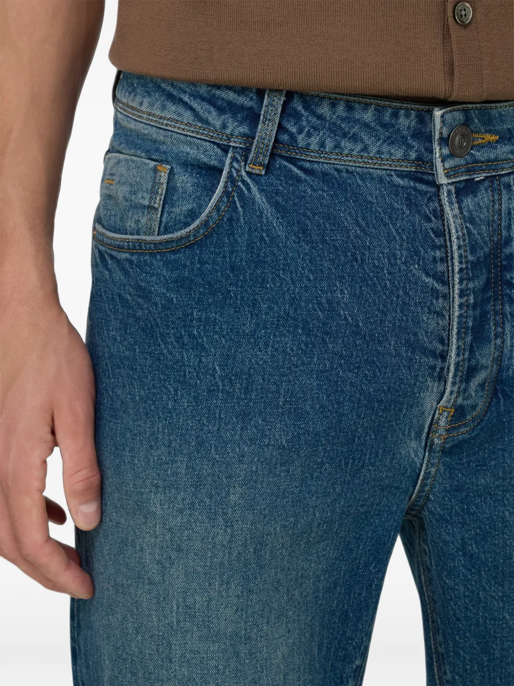 Boggi Milano Jeans van stretch denim Blauw