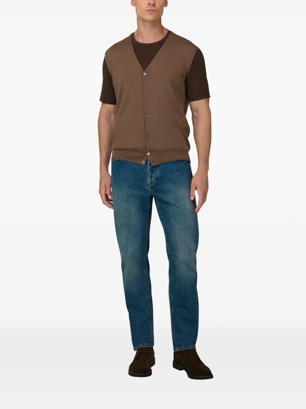 Boggi Milano Jeans van stretch denim Blauw