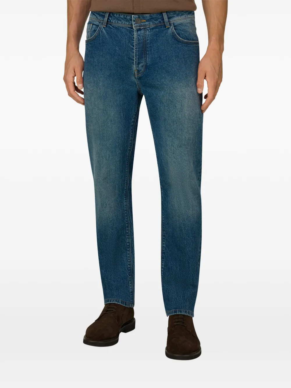 Boggi Milano Jeans van stretch denim Blauw