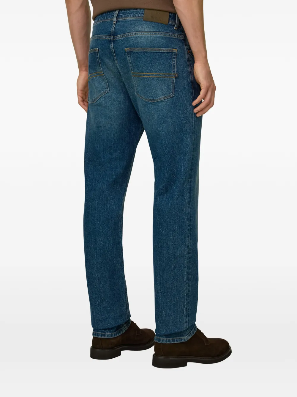 Boggi Milano Jeans van stretch denim Blauw