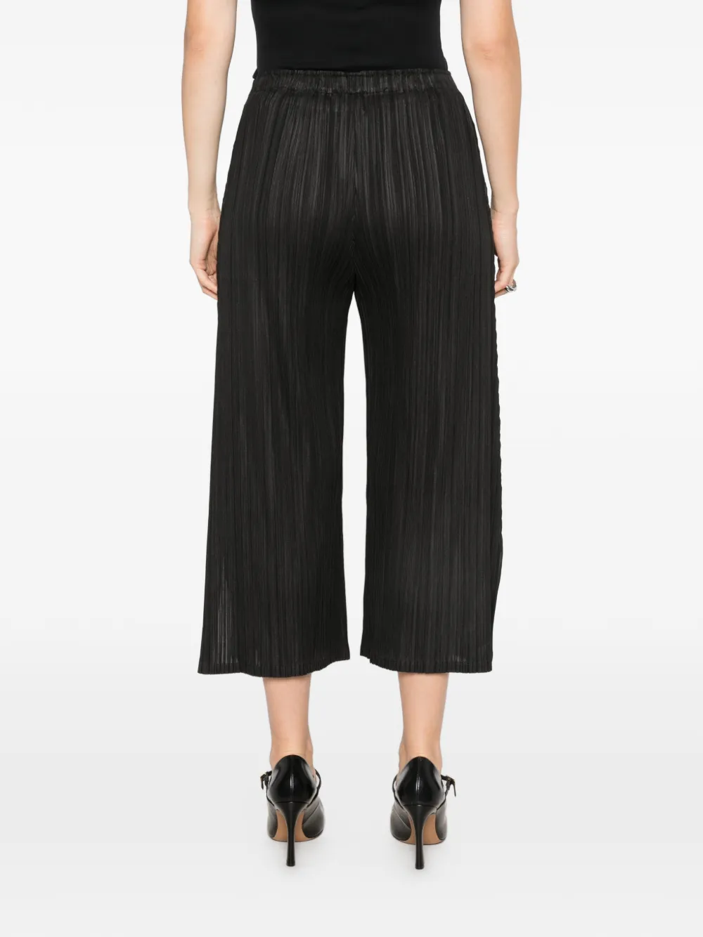 Pleats Please Issey Miyake Cropped broek Zwart