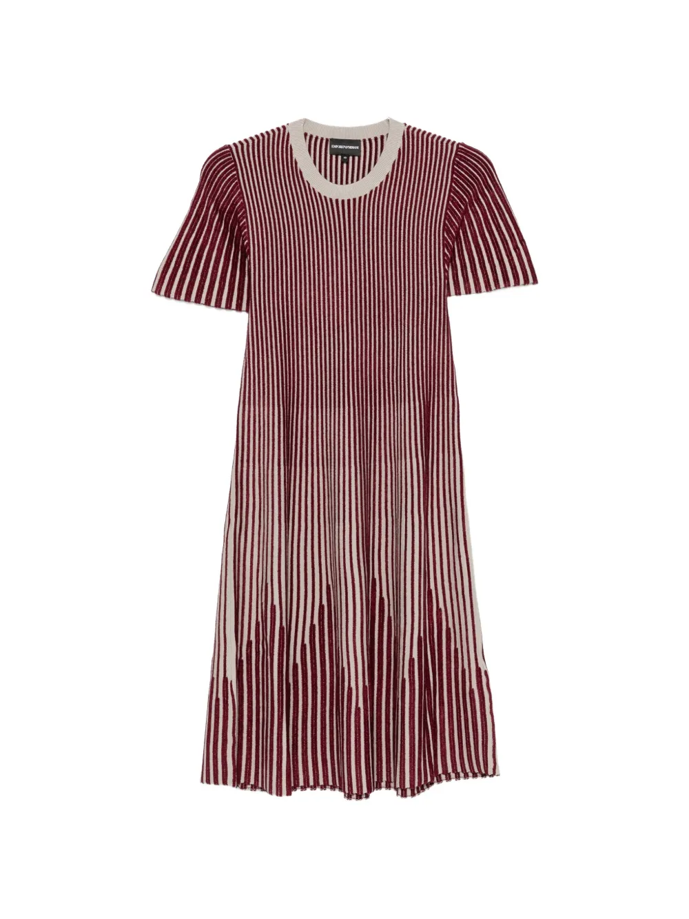 Emporio Armani striped short-sleeve midi dress - Rot