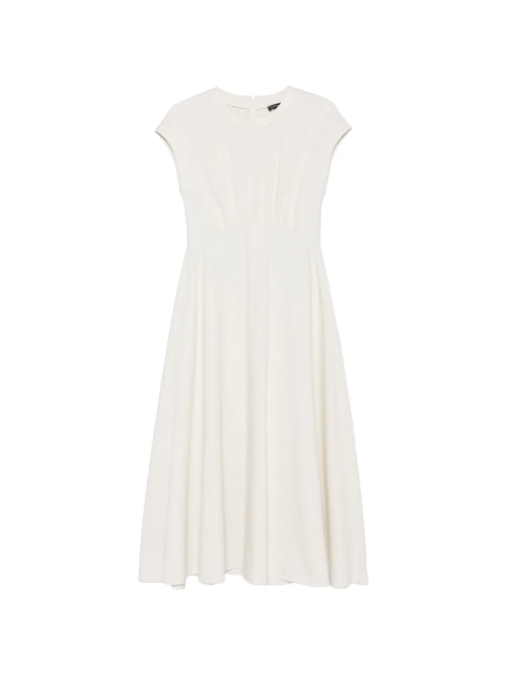 Emporio Armani robe mi-longue taille empire à mancherons - Tons neutres Emporio Armani robe mi-longue taille empire à mancherons - Tons neutres
