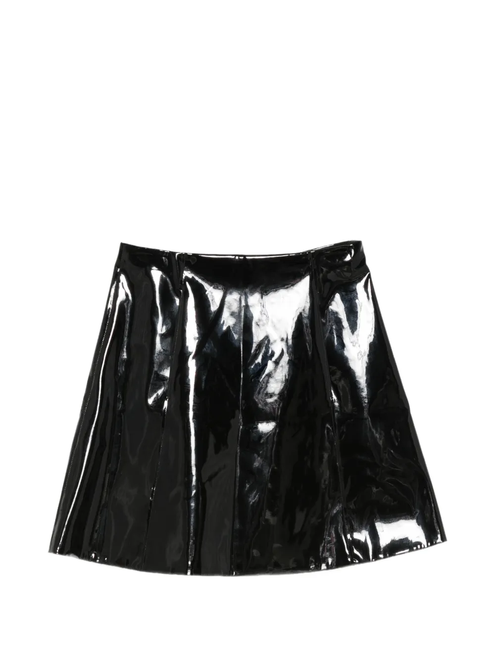 Emporio Armani Shine A-line Mini Skirt In Black