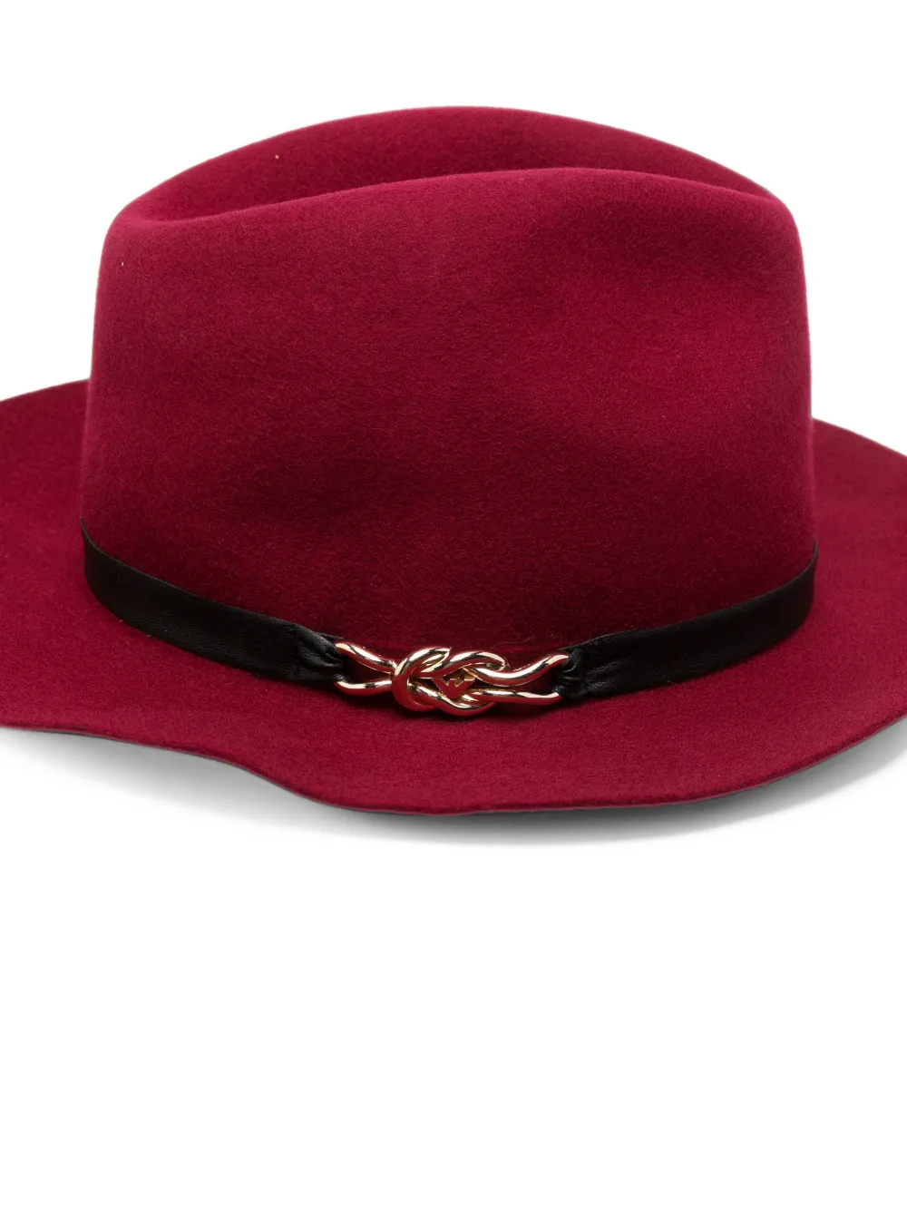 Emporio Armani Fedora hoed met geknoopt detail Rood