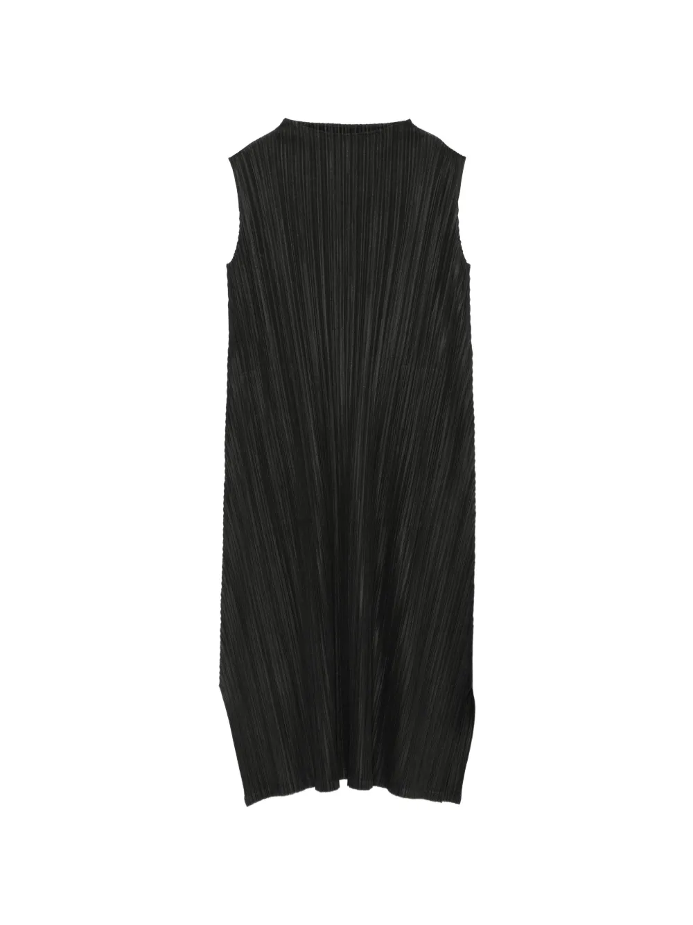 Pleats Please Issey Miyake robe plissée à design sans manches - Noir
