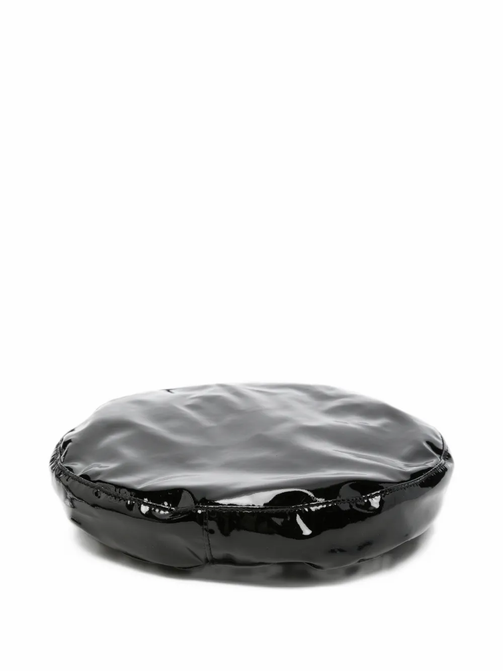 Emporio Armani Glossy-finish Beret In Black