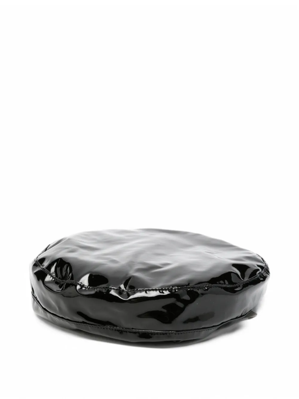 Emporio Armani glossy-finish beret - Schwarz