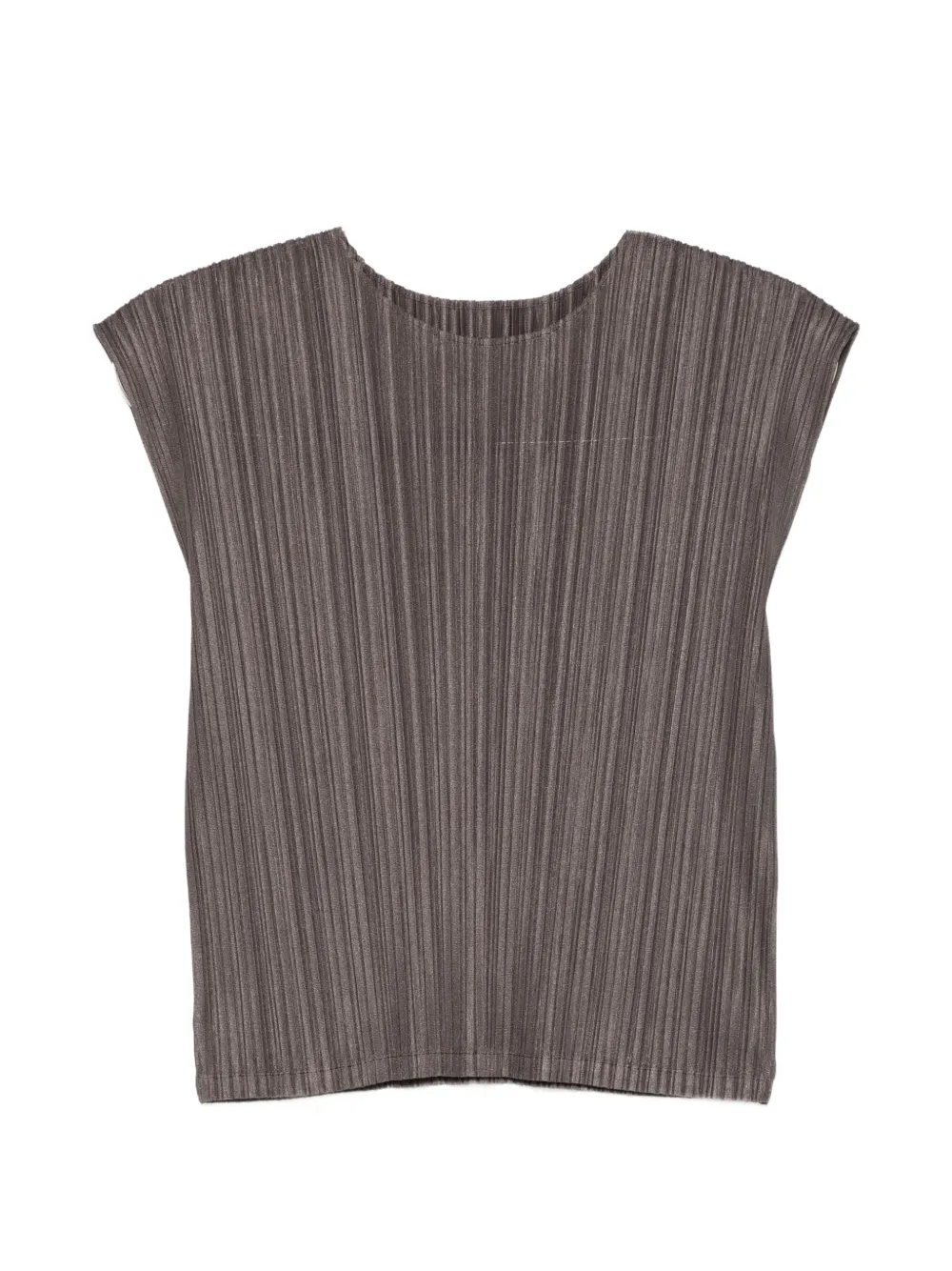 Pleats Please Issey Miyake haut plissé à design sans manches - Gris Pleats Please Issey Miyake haut plissé à design sans manches - Gris