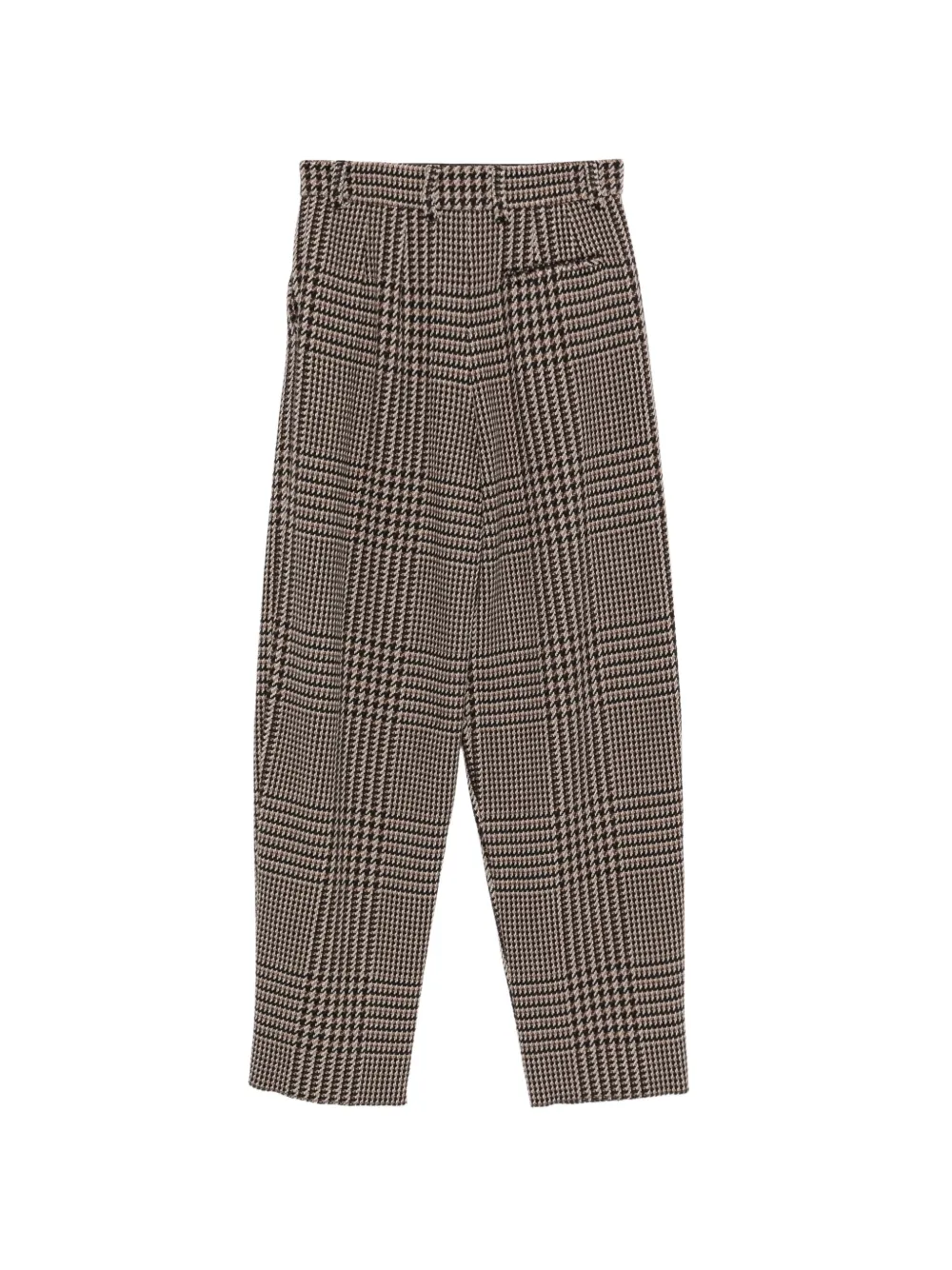 Emporio Armani Plooibroek met Prince of Wales-ruit Bruin