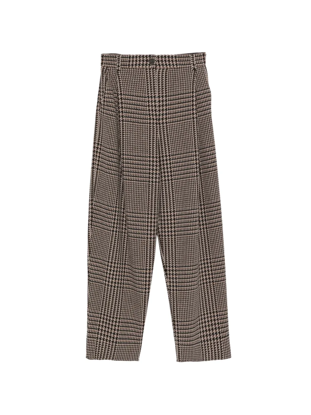 Emporio Armani Prince of Wales check pleated trousers - Marron Emporio Armani Prince of Wales check pleated trousers - Marron