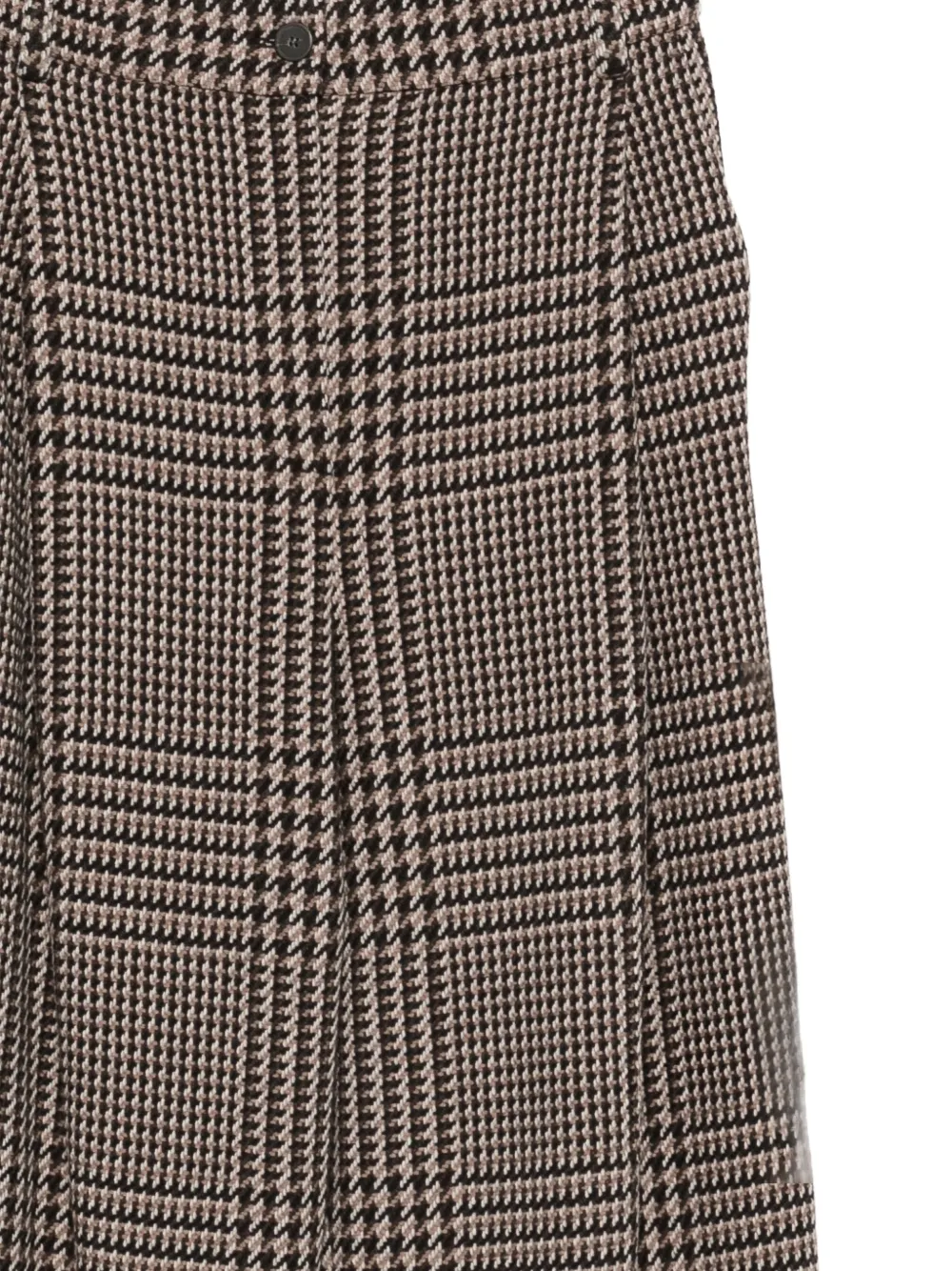 Emporio Armani Plooibroek met Prince of Wales-ruit Bruin