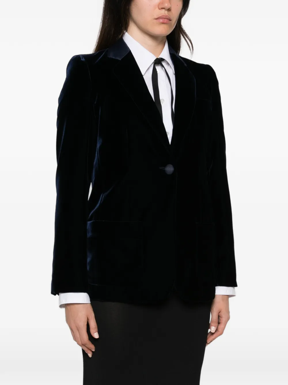 Emporio Armani Fluwelen jack Blauw