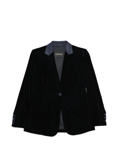 Emporio Armani chamarra de terciopelo con botones