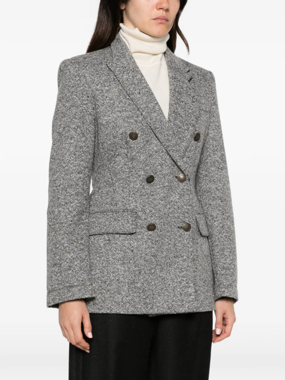 Emporio Armani Jack met dubbele rij knopen Wit