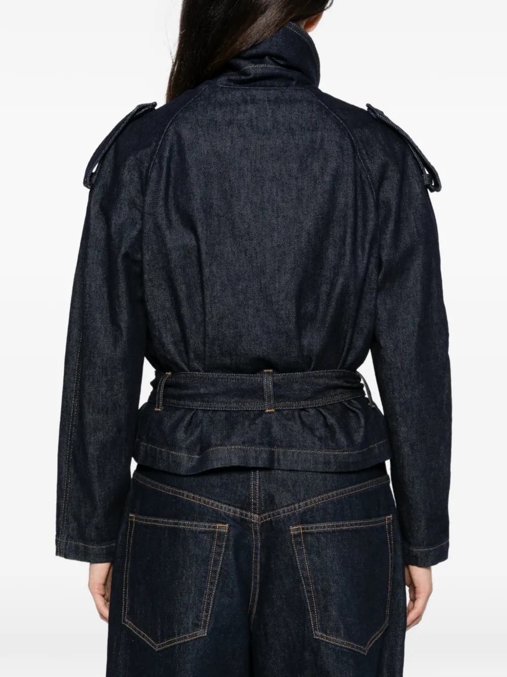 Emporio Armani Denim jack Blauw