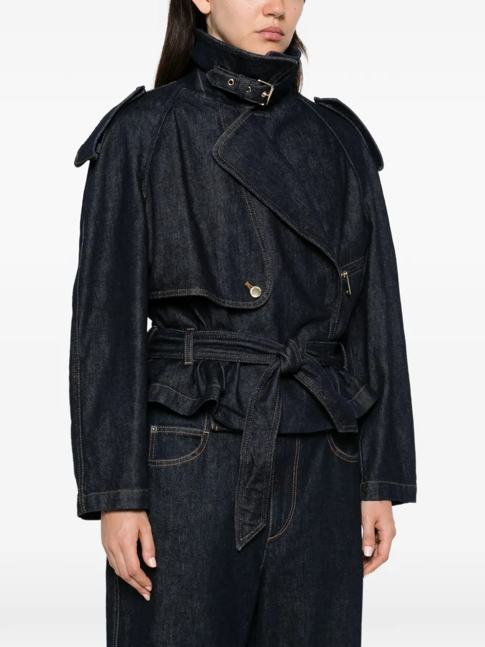 Emporio Armani Denim jack Blauw