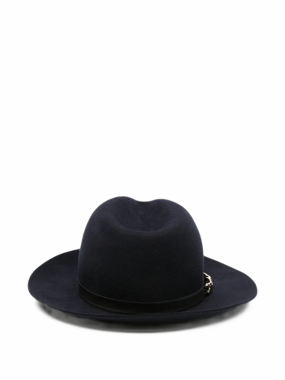 Emporio Armani Knot-detail Fedora Hat In Blue