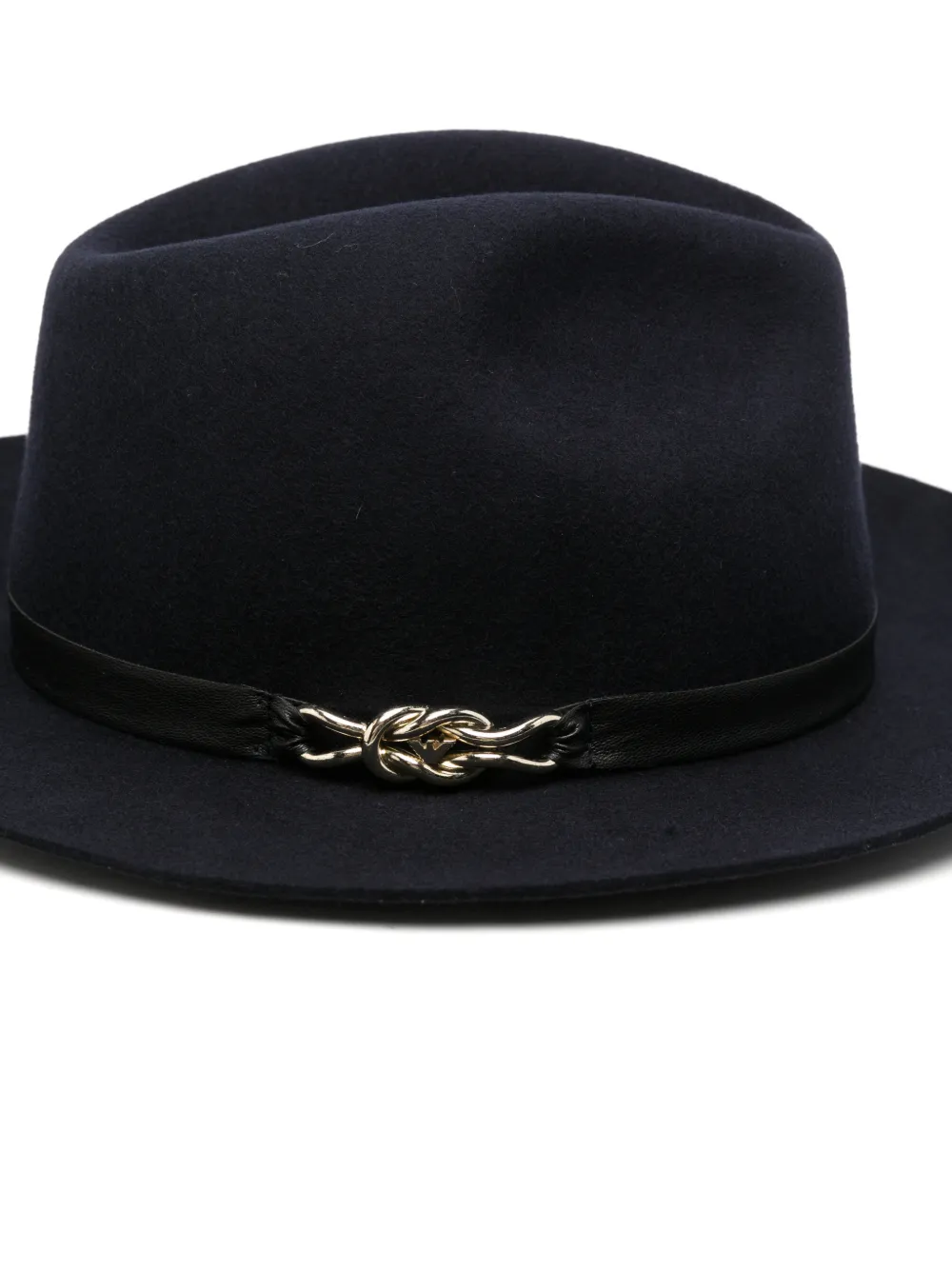 Emporio Armani Fedora hoed met geknoopt detail Blauw