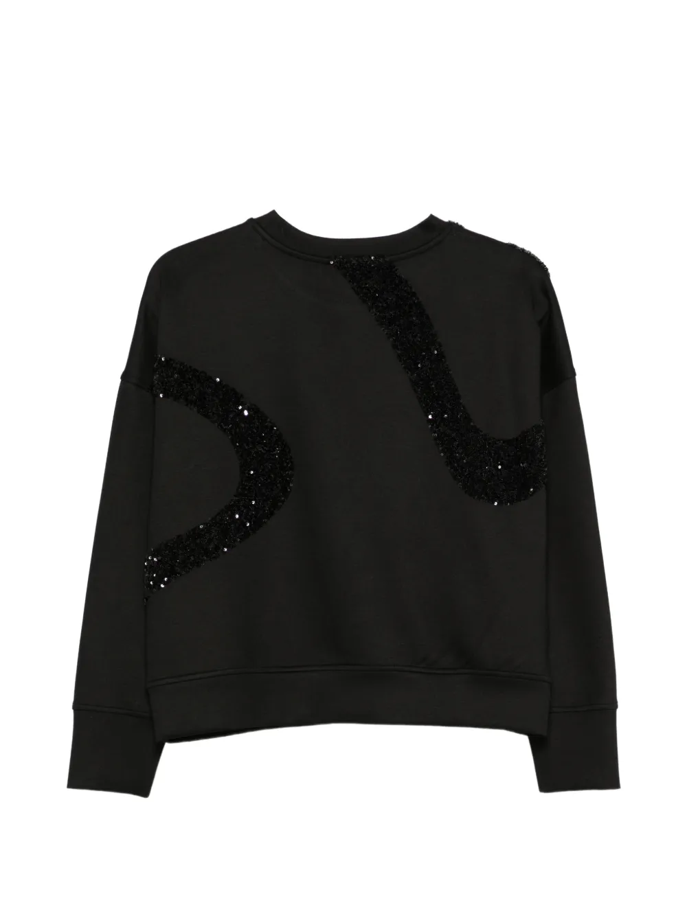 Emporio Armani Sweater verfraaid met pailletten Zwart