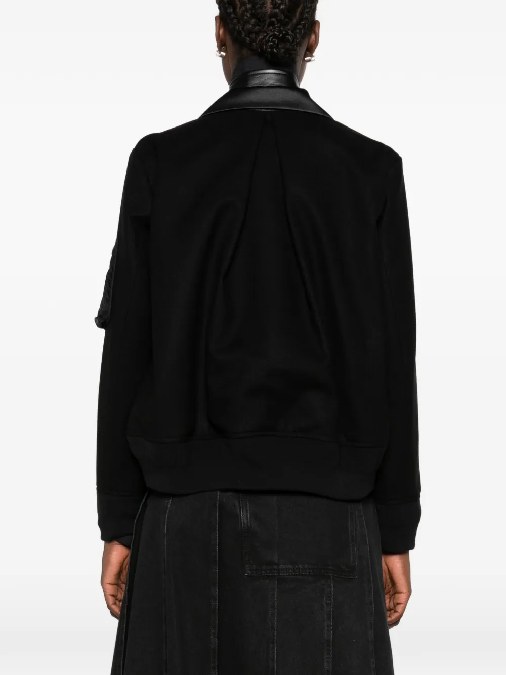 sacai Jack met dubbele rij knopen Zwart