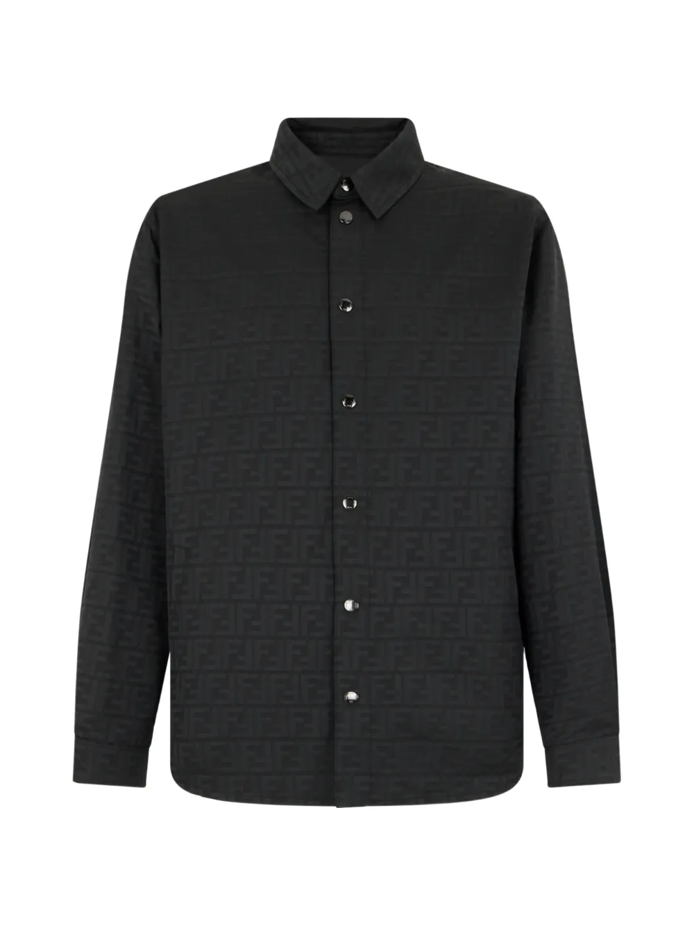 FENDI FF motif shirt jacket - Noir