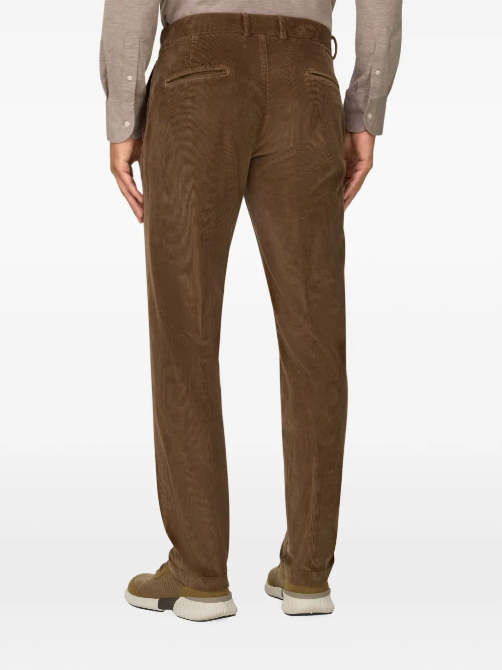 Boggi Milano Stretch fluwelen broek Bruin