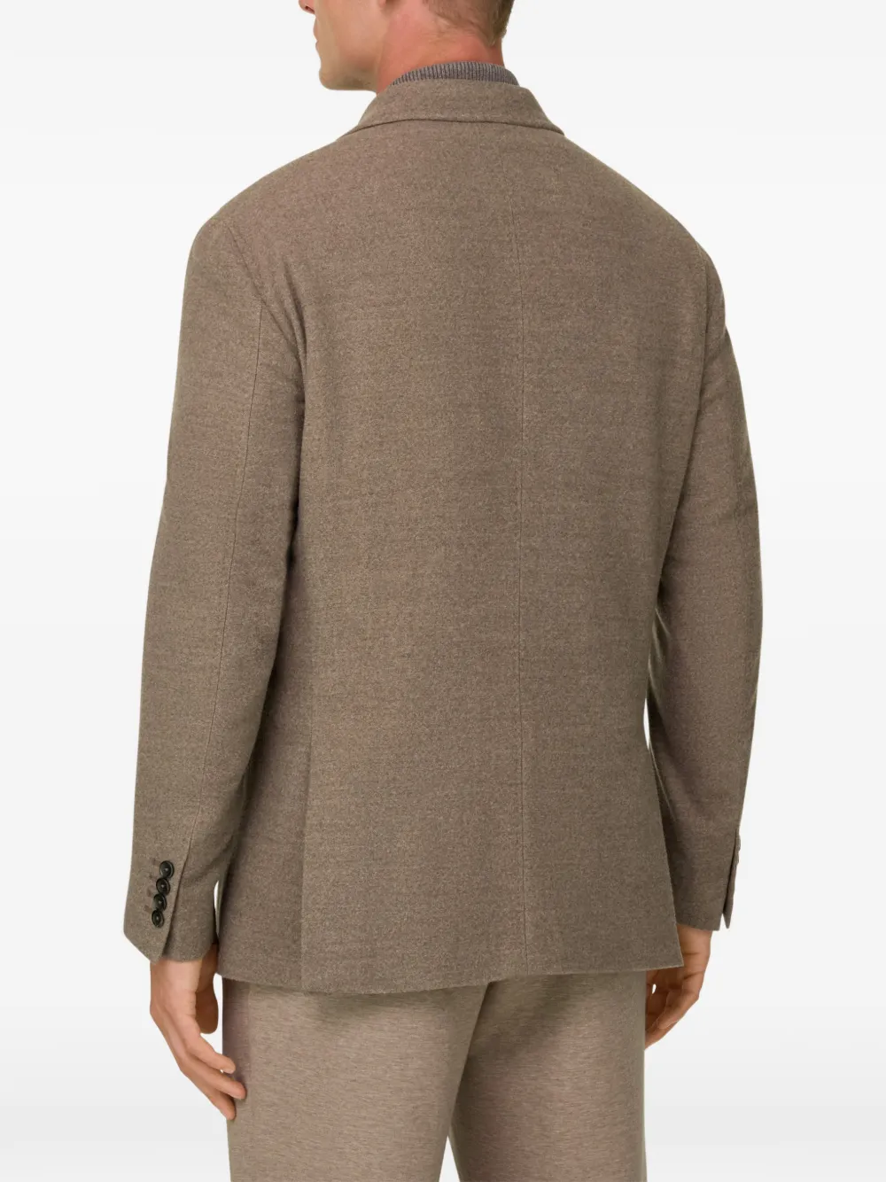 Boggi Milano Blazer van extrafijne wol met dubbele rij knopen Bruin