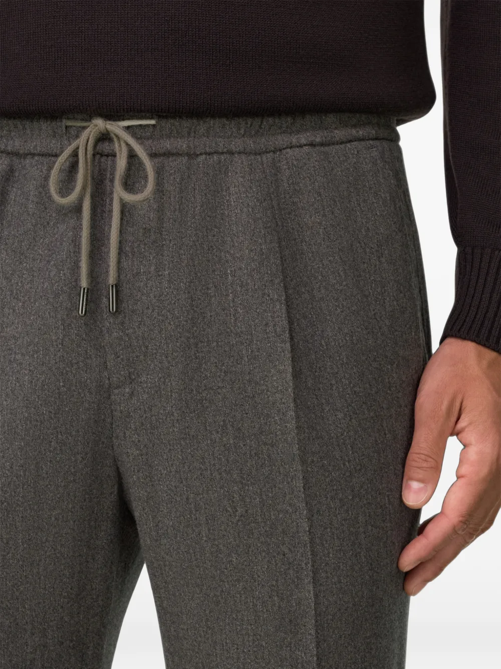 Boggi Milano City flanellen broek Grijs