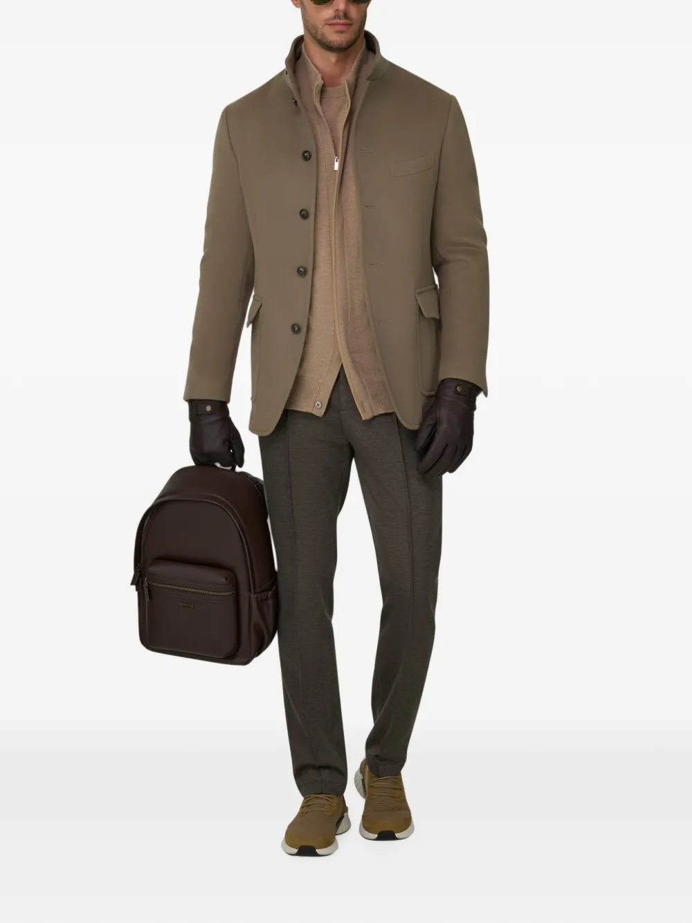 Boggi Milano Wollen sailorjas Bruin