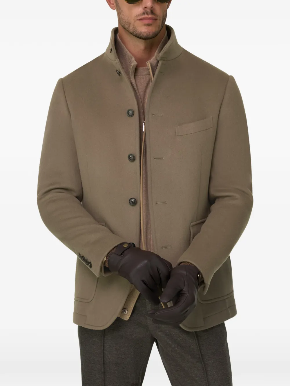 Boggi Milano Wollen sailorjas Bruin