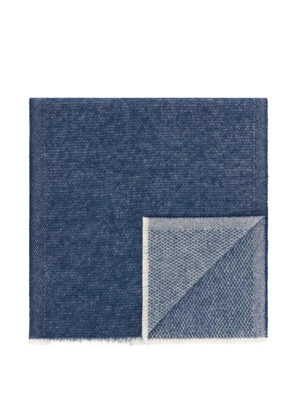 Boggi Milano scarf micro structured jacquard wool - Blu