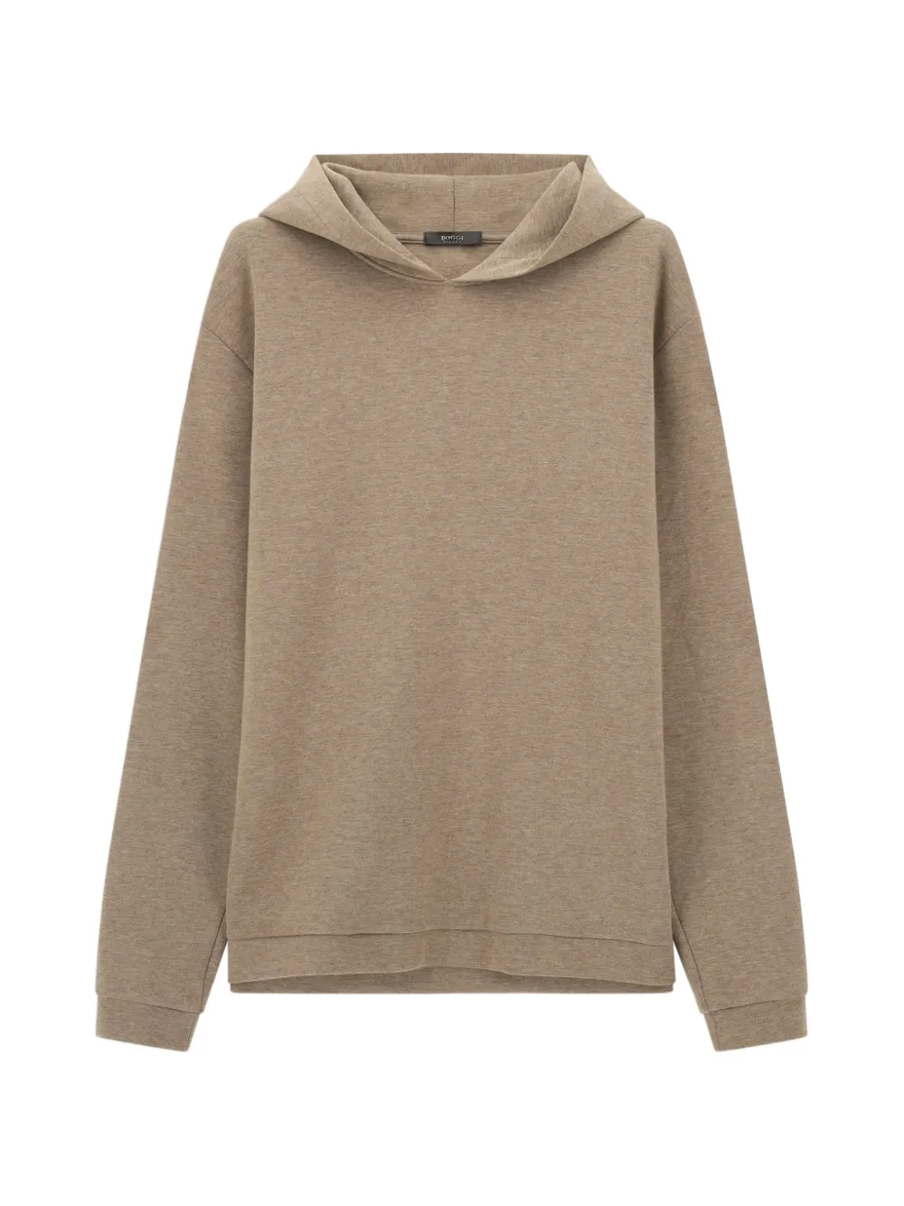 Boggi Milano hoodie sweat en coton mélangé scuba mélange - Tons neutres Boggi Milano hoodie sweat en coton mélangé scuba mélange - Tons neutres