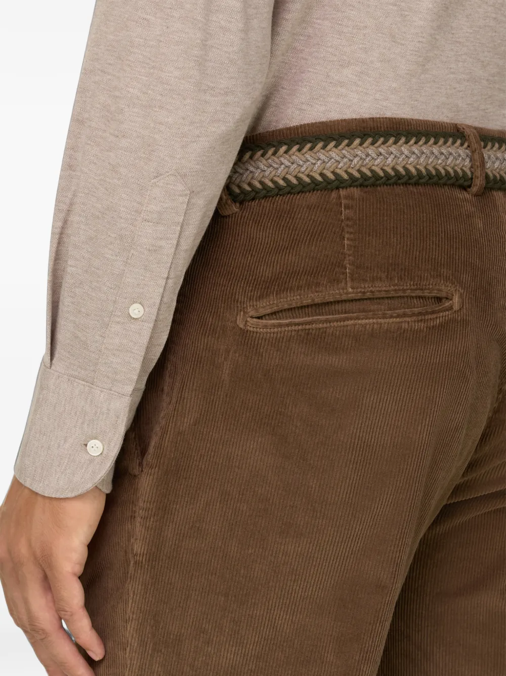 Boggi Milano Mouliné katoenen regular-fit poloshirt Beige
