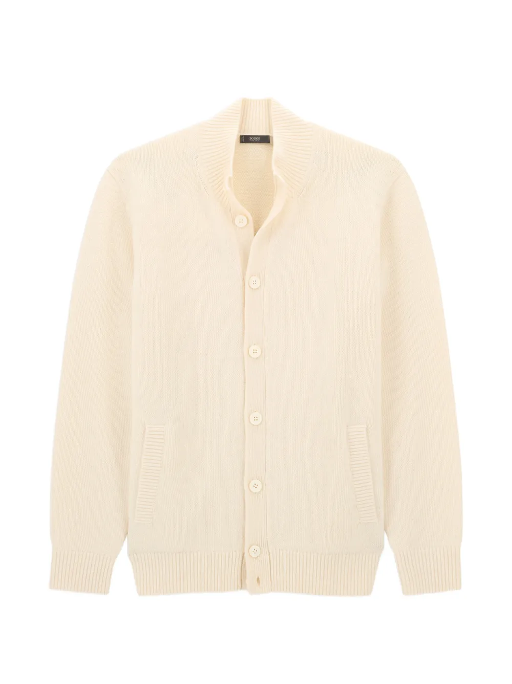Boggi Milano cardigan roll-neck jumper in cashmere-wool