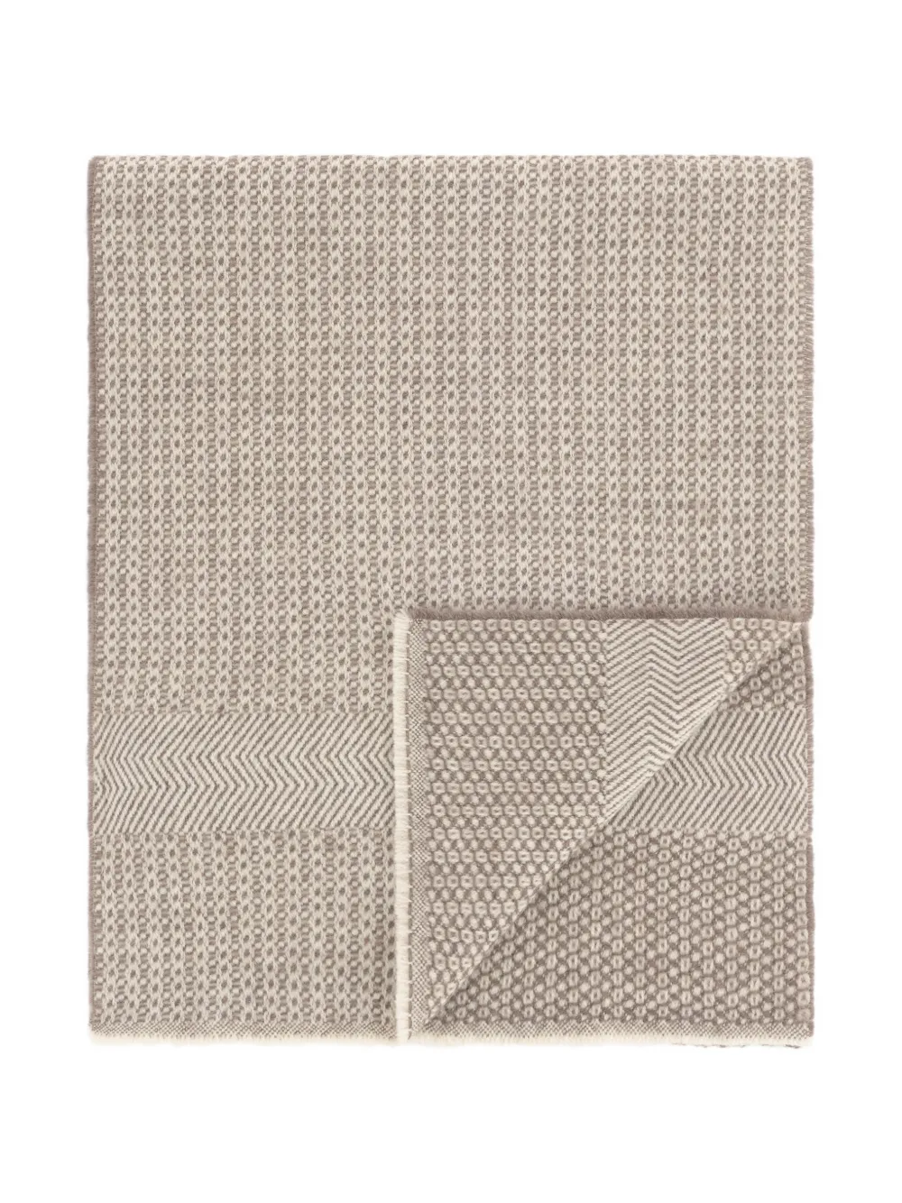 Boggi Milano scarf with Armature motif in wool - Toni neutri