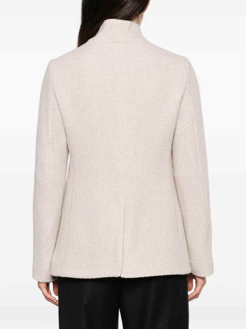 Emporio Armani Jack met hoge hals en textuur Beige