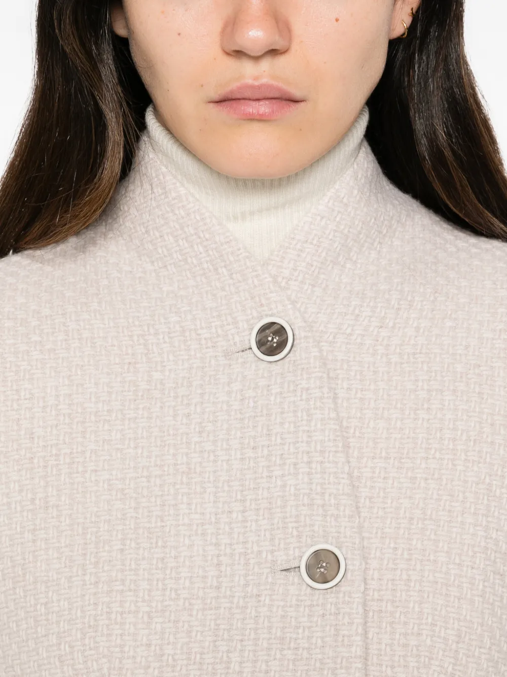 Emporio Armani Jack met hoge hals en textuur Beige