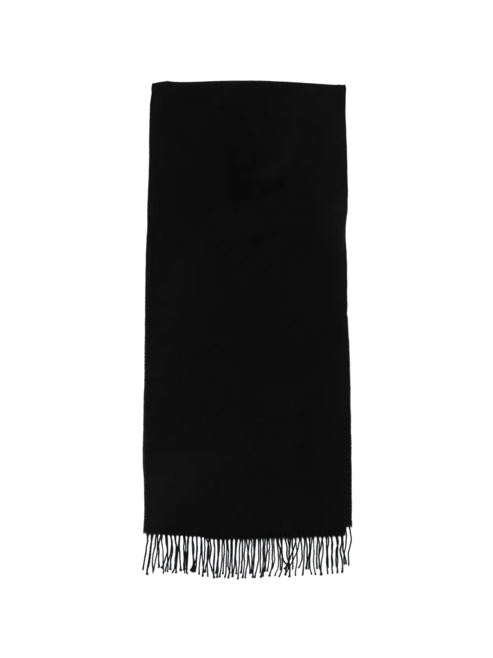 Emporio Armani fringed wool scarf - Schwarz