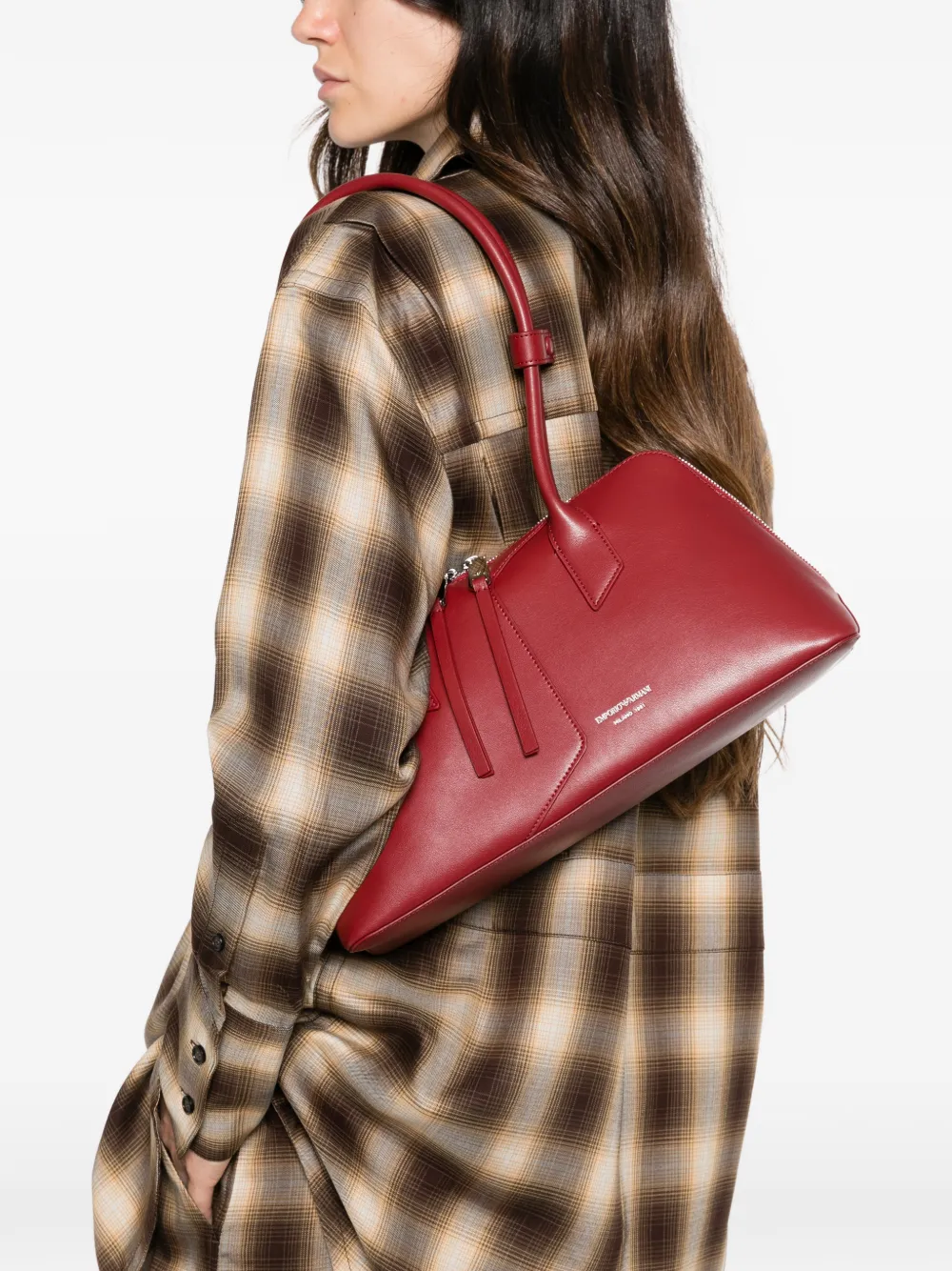 Emporio Armani leather tote bag - Rouge
