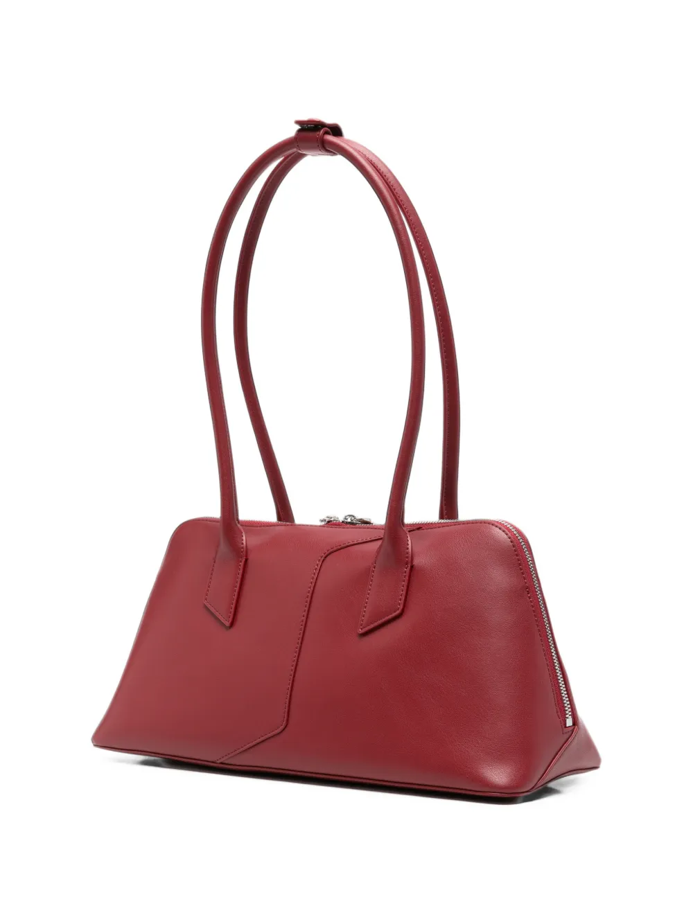 Emporio Armani Leren shopper Rood