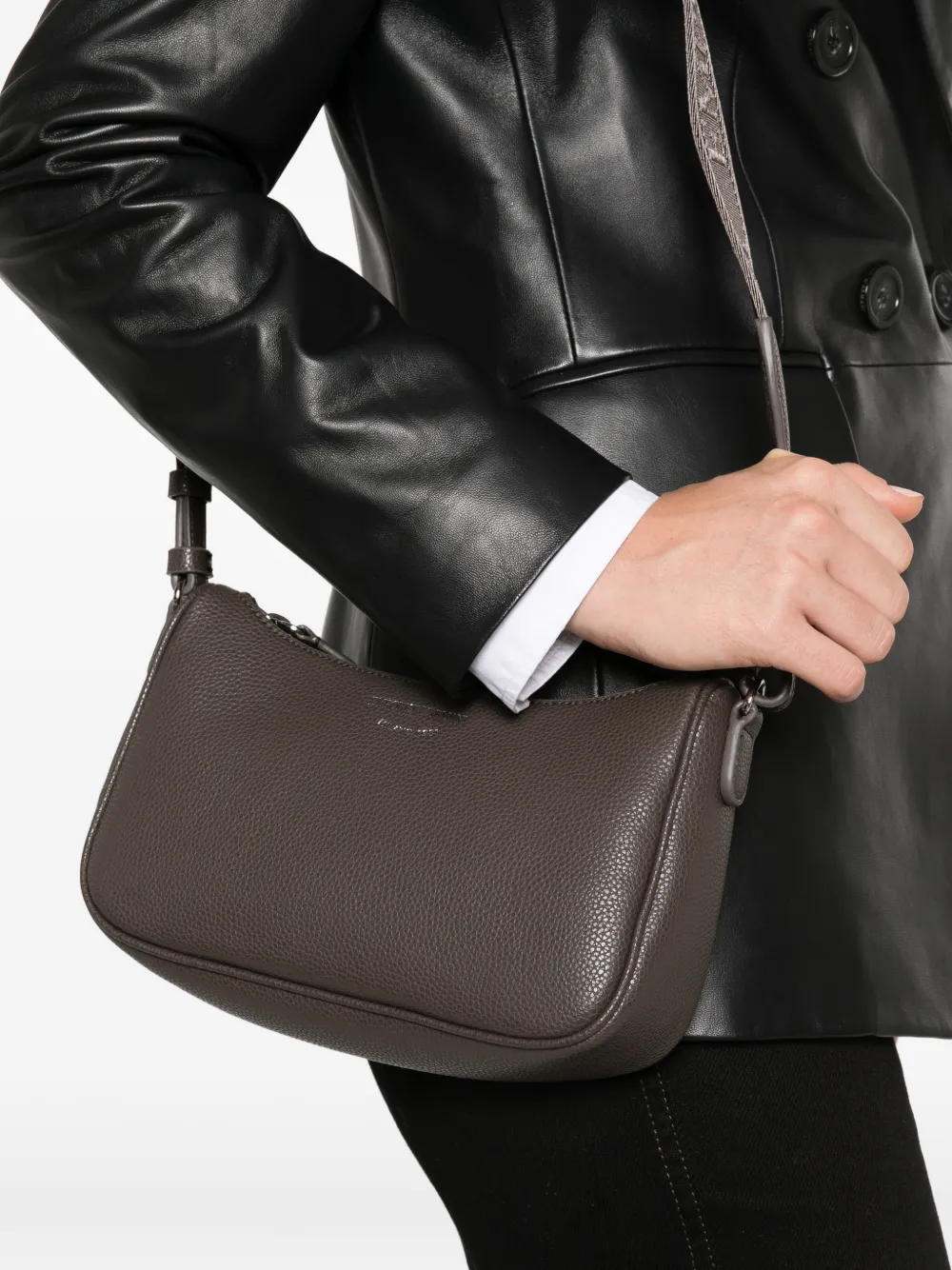Emporio Armani Crossbodytas met textuur Grijs