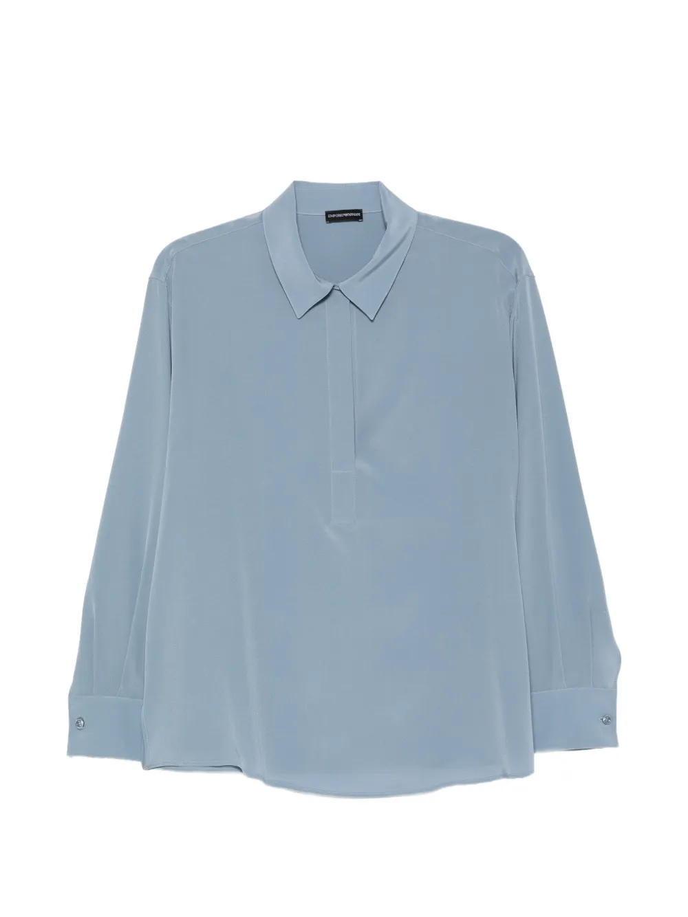 Emporio Armani silk long-sleeve blouse - Blu