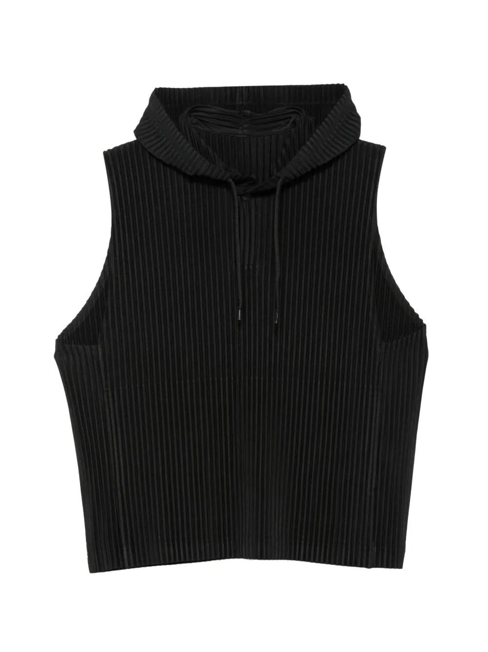 Homme Plissé Issey Miyake pleated hooded vest - Nero